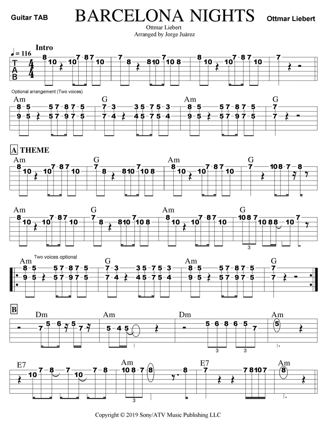 Barcelona Nights (arr. Jorge Juárez)