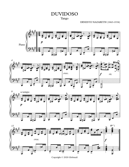 DUVIDOSO (arr. Globrazil)