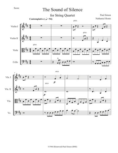 The Sound Of Silence (arr. Nathaniel Hontz)