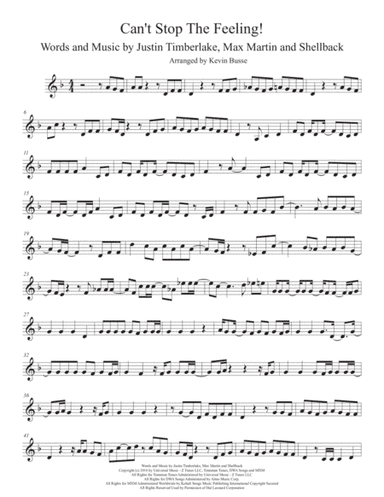 Can't Stop The Feeling  from TROLLS (arr. Kevin Busse)