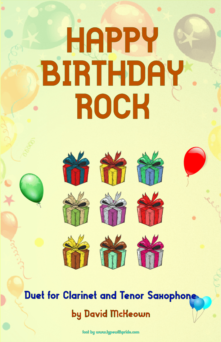 Happy Birthday Rock, for Clarinet and Tenor Saxophone Duet (arr. David McKeown)