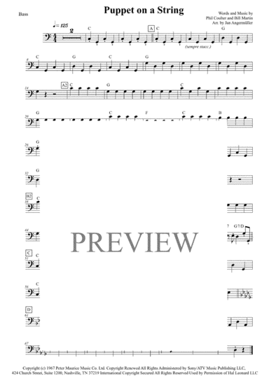 Puppet On A String (arr. Jan Angermüller)