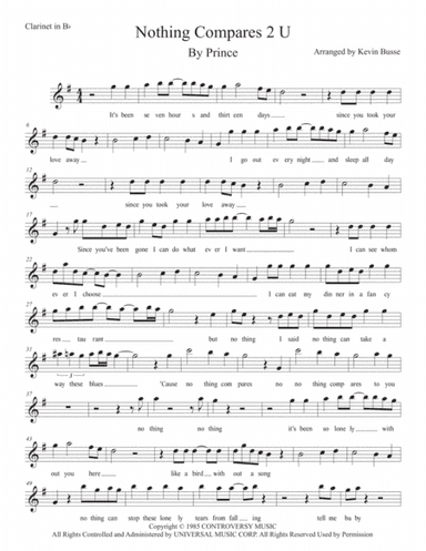 Nothing Compares 2 U (arr. Kevin Busse)