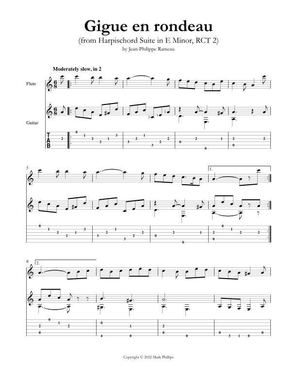 Gigue en rondeau (arr. Mark Phillips)