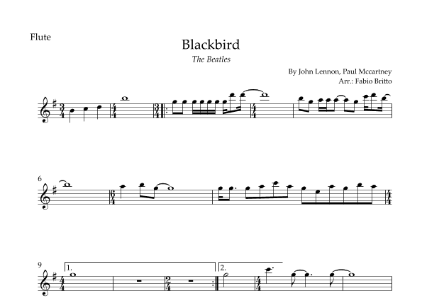Blackbird (arr. Fabio Britto)
