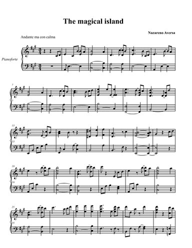 The magical island - piano solo
