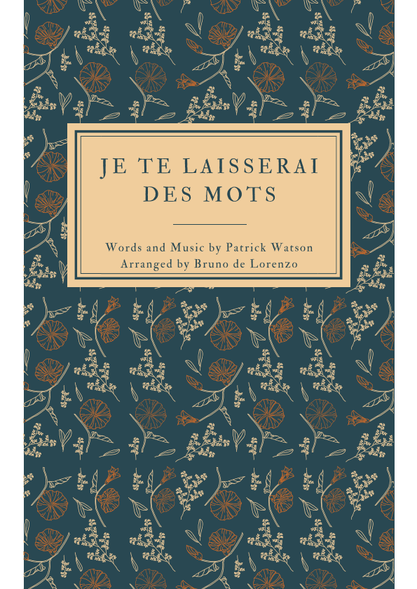 Je Te Laisserai Des Mots (arr. Bruno de Lorenzo)