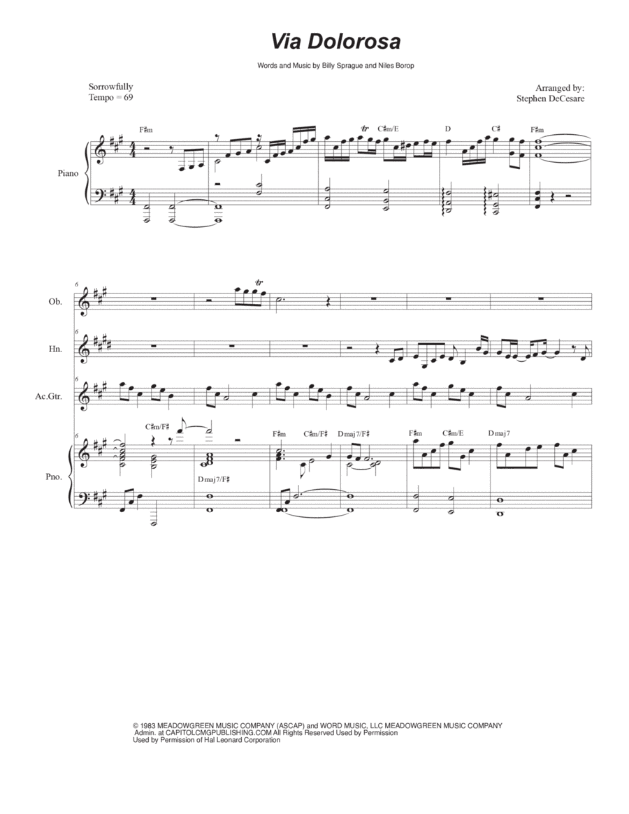 Via Dolorosa (arr. Stephen DeCesare)