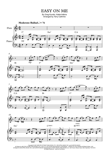 Easy On Me (arr. Terry Cathrine)