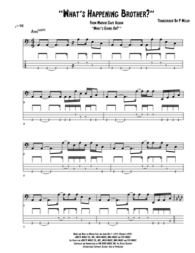 What's Happening Brother (arr. Accubass)