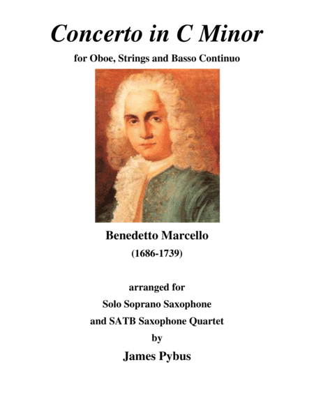 Concerto in C Minor arr. Solo Soprano Saxophone and SATB Saxophone Quartet (arr. James Pybus)
