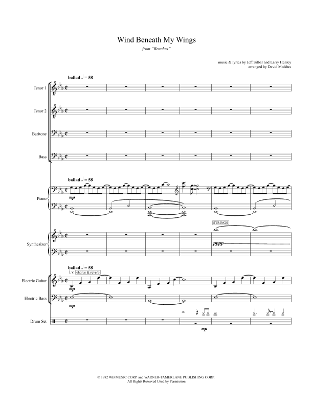 The Wind Beneath My Wings (arr. David Maddux)