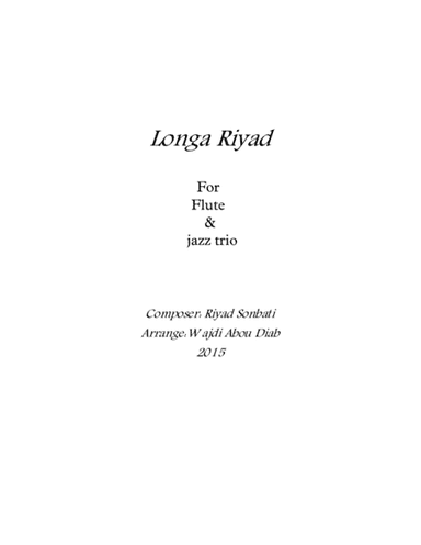 Longa Riad - Trio (arr. Wajdi Abou Diab)