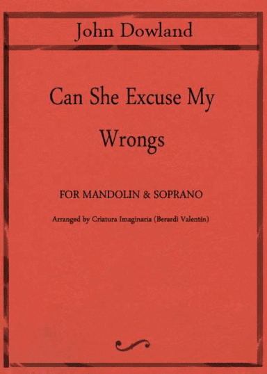 Can she excuse my wrongs - Mandolin & Soprano (arr. Criatura Imaginaria, Berardi Valentín)
