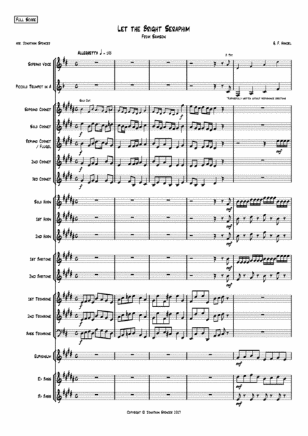 Let the Bright Seraphim for Brass Band (arr. Jonathan Spencer)