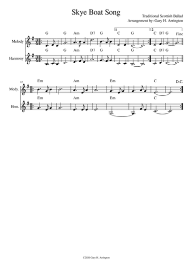 Skye Boat Song (Outlander Theme) (arr. Gary Arrington)