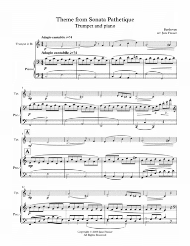 Theme from Sonata Pathetique (arr. Jane Frasier)