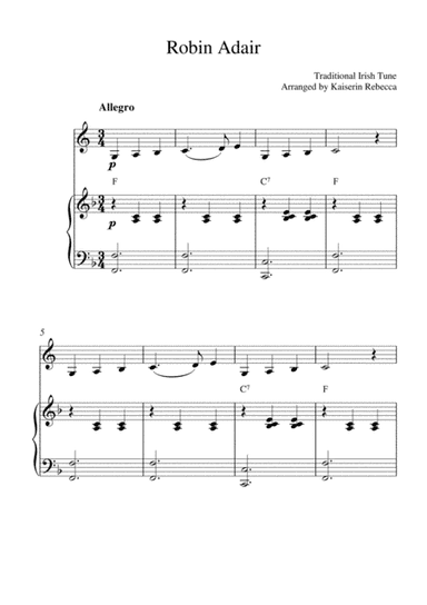 Robin Adair (arr. Kaiserin Rebecca)
