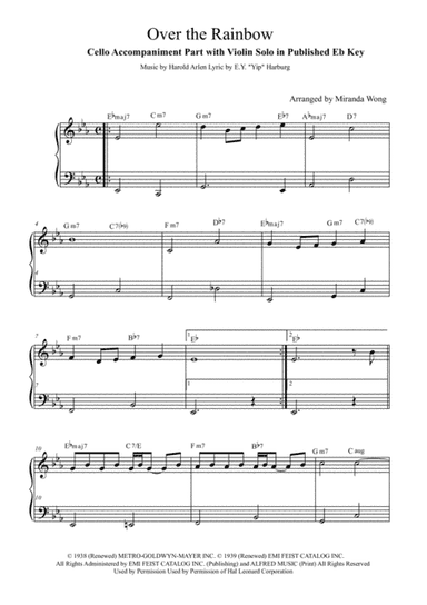 Over The Rainbow (from The Wizard Of Oz) (arr. Miranda Wong)