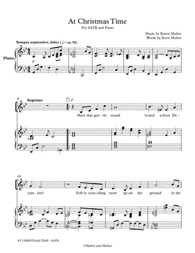 At Christmas Time SATB + Piano