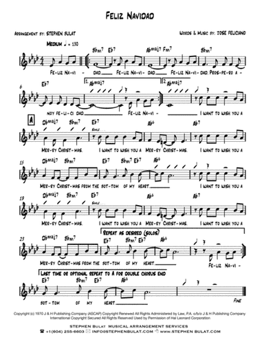 Feliz Navidad (arr. Stephen Bulat)