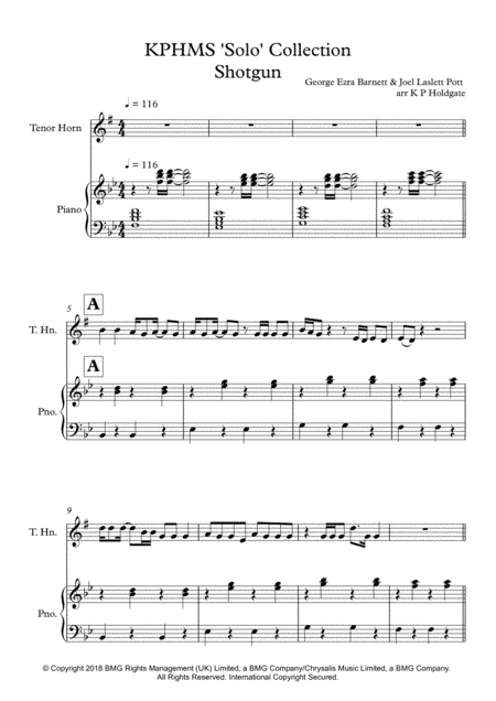 Shotgun (arr. Kevin P Holdgate)