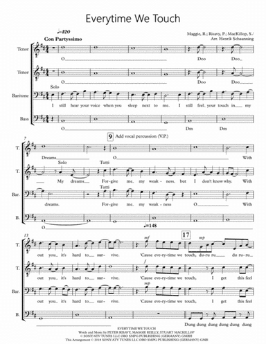 Everytime We Touch (arr. Henrik Schaanning)