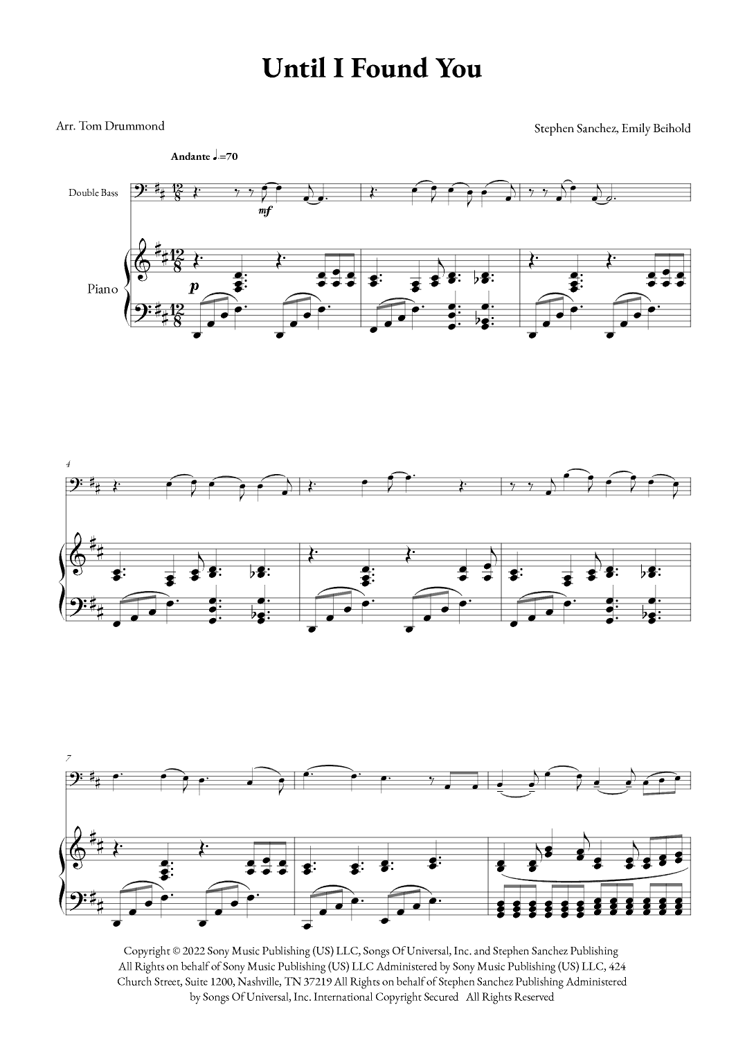 Until I Found You (arr. Tom Drummond)