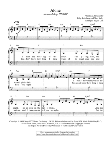 Alone (arr. Joe Cox)