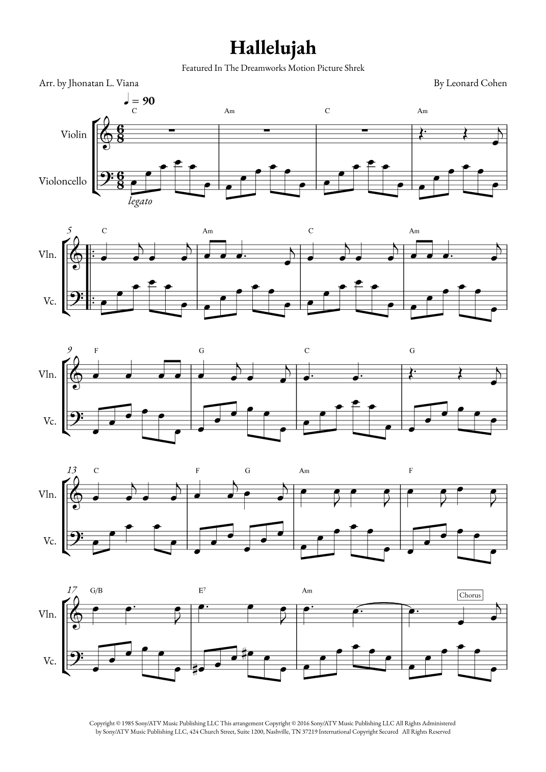 Hallelujah (arr. Jhonatan Lucio Viana)