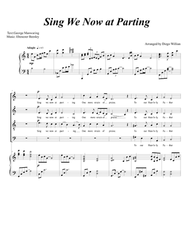 Sing We Now At Parting (arr. Diego Willian) (arr. Diego Willian)