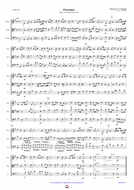 Overture (Music for the Royal Fireworks) (arr. Josef  STASTNY)