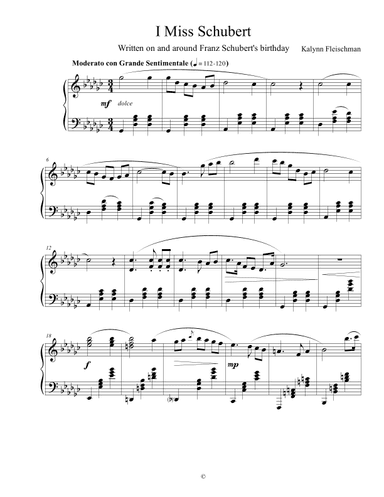 I Miss Schubert