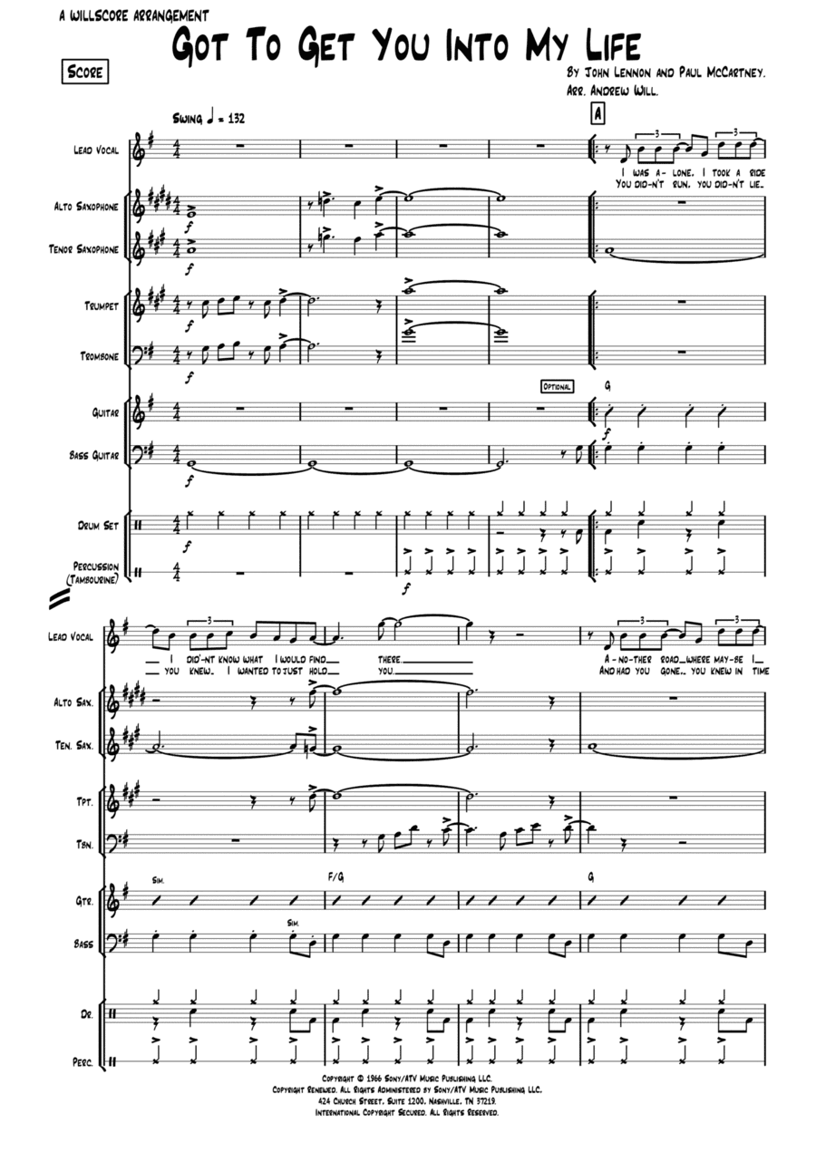 Got To Get You Into My Life (arr. Andrew Will)
