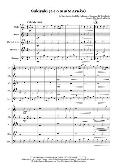 Sukiyaki (arr. Kayleigh Huelin)