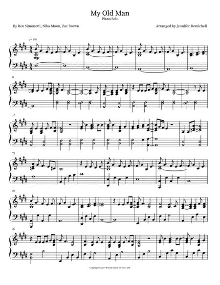 My Old Man (arr. Jennifer Demicheli)