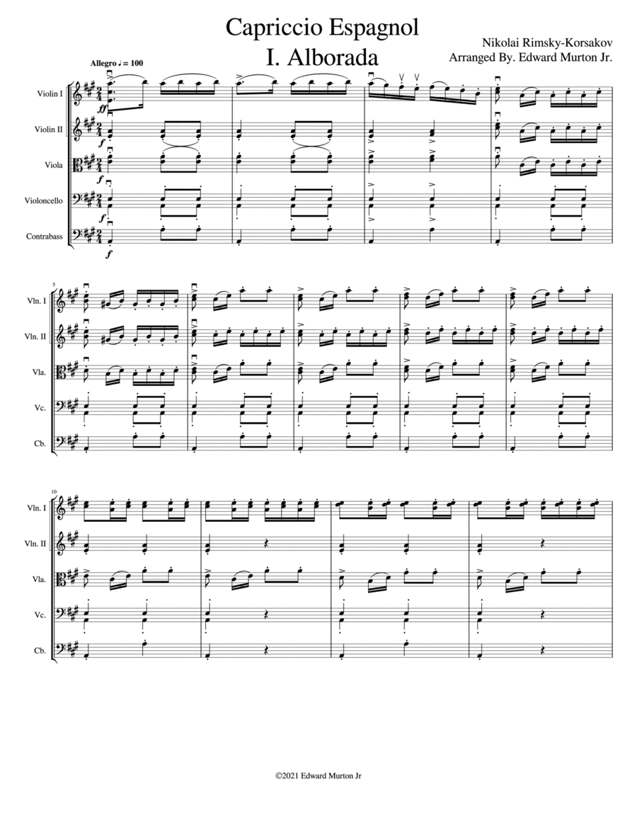 Capriccio Espagnol (arr. Edward Murton Jr)