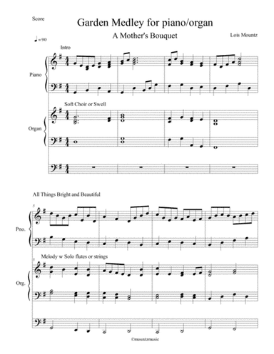 A Garden Medley piano/organ duet (arr. Lois Mountz)