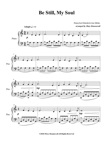 Be Still My Soul (arr. Mary Rounsavall)