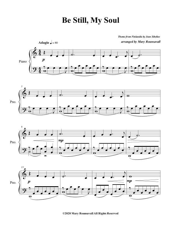 Be Still My Soul (arr. Mary Rounsavall)