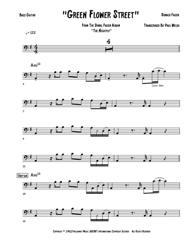 Green Flower Street (arr. Accubass)