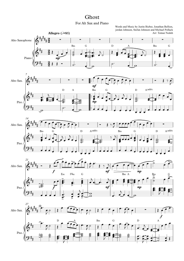Ghost (arr. Tomaz Nedoh)