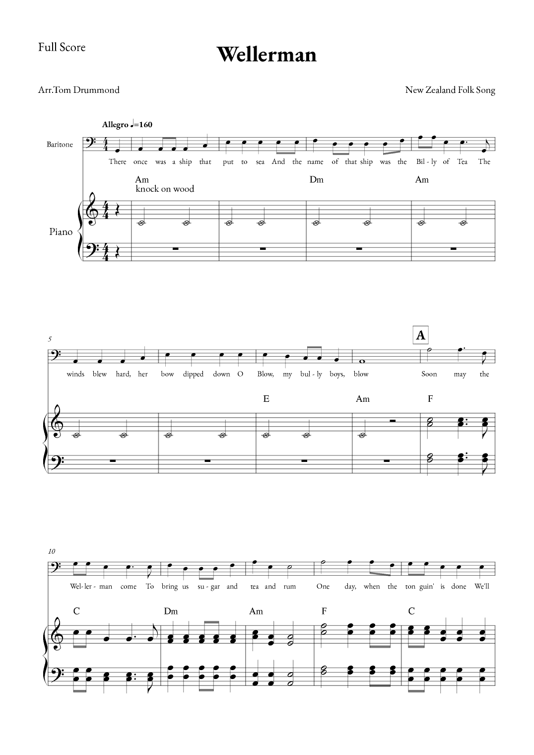 Wellerman (arr. Tom Drummond)