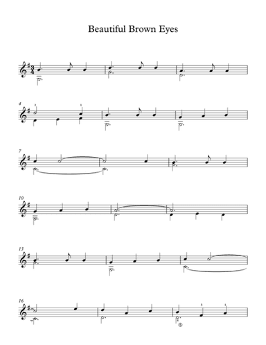 Beautiful Brown Eyes - American Traditional Song (arr. Milan Mitic)