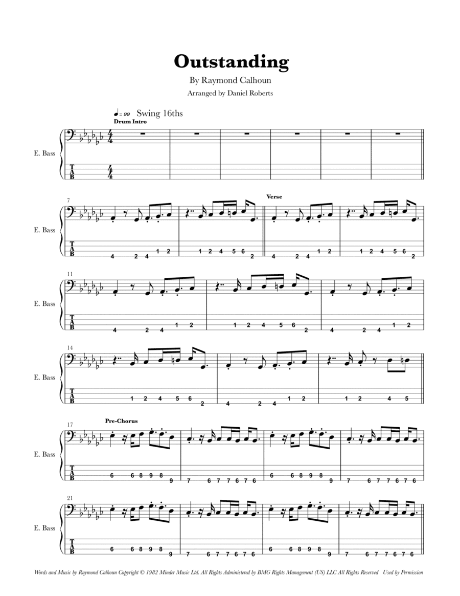 Outstanding (arr. Daniel Roberts)
