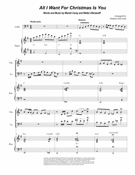 All I Want For Christmas Is You (arr. Stephen DeCesare)