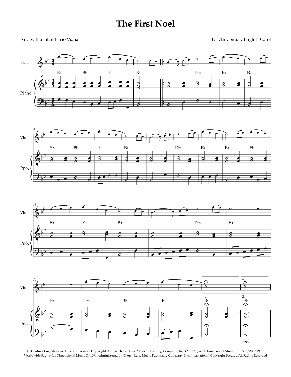 The First Noel (arr. Jhonatan Lucio Viana)