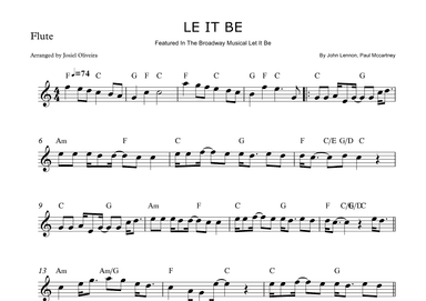 Let It Be (arr. Josiel Oliveira)