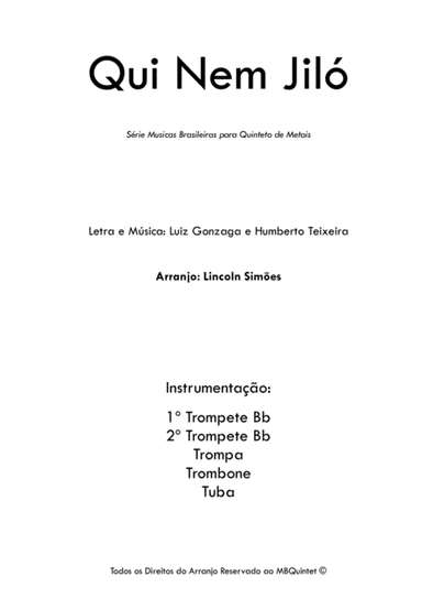 QUI NEM JILÓ - for Brass Quintet