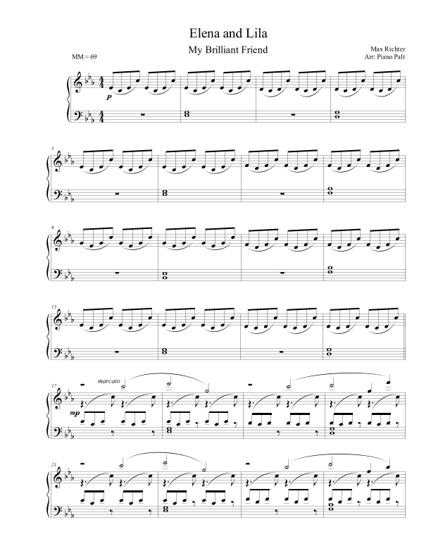 Elena & Lila (arr. Piano Palt)